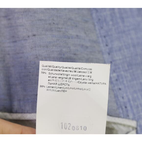 Hugo Boss Current Light Blue Wool Linen 2-Btn Blazer Jacket 42L - Picture 11 of 11